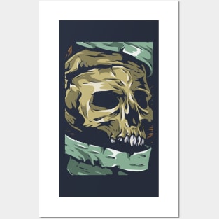 Khaki Skull Posters and Art